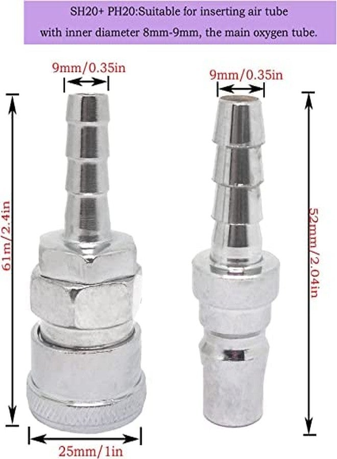 ZUBSHA ENTERPRISES Quick Connector Pneumatic Connector , Pipe Fitting Accessories ,for 8mm Air Line Hose Connectors(SH20+ PH20)1SET - Image 3